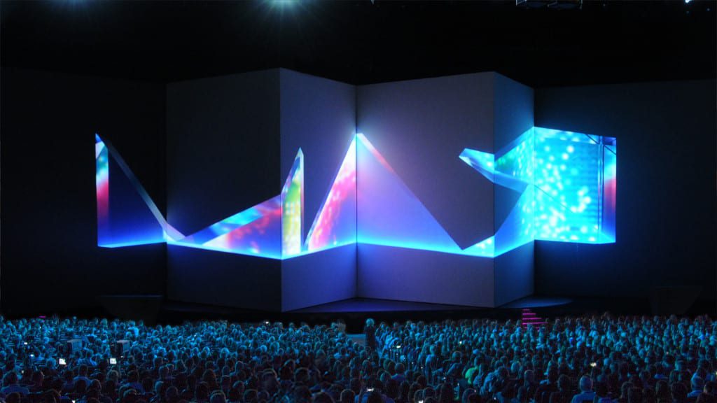 Motorized Video Projection Mapping at Adobe MAX 2014