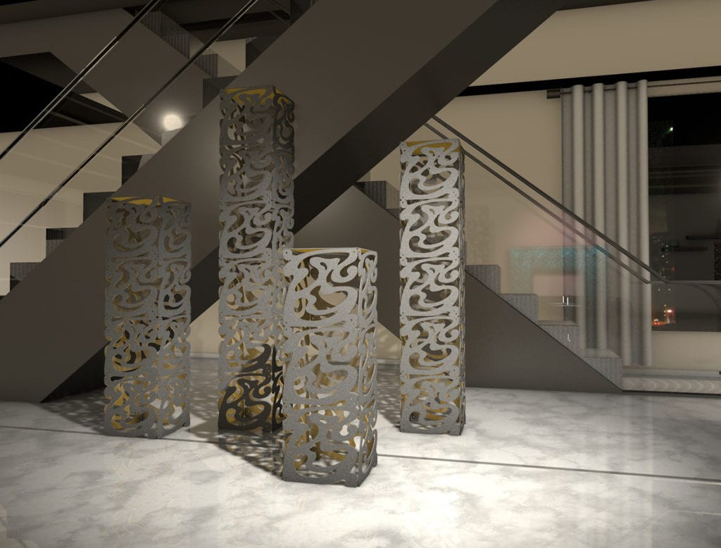 ADA SuperColumns in lobby scenic design