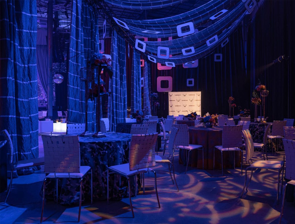 An event scenic design with Lynes